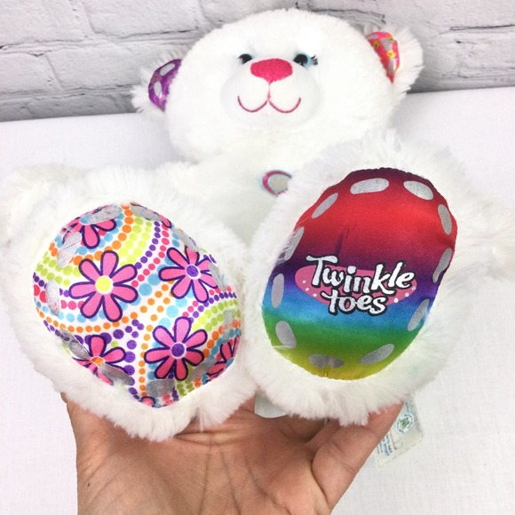 Build A Bear Twinkle Toes White Light Up 2012 16" Plush Stuffed Animal - Picture 4 of 11